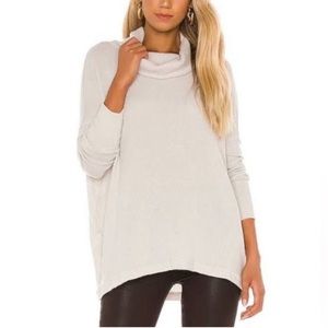 Free People Juicy long sleeve waffle knit top in Stone Cold size small
